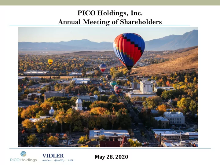 annual meeting of shareholders