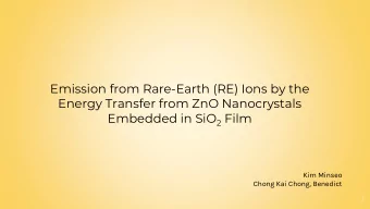 Emission from Rare-Earth (RE) Ions by the  Energy Transfer from ZnO Nanocrystals Embedded in SiO 2
