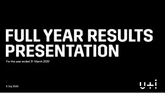 For the year ended  ed 31 March  h 2020  8 July  ly 2020  20  1.  1.  Response  nse to C  Covid-19