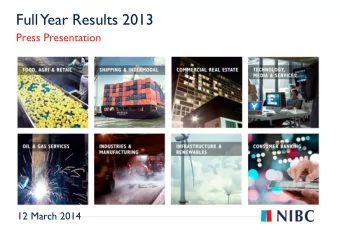 Full  Year Results 2013  Press Presentation  12 March 2014  1  1  1  Agenda  Full Year Results 2013