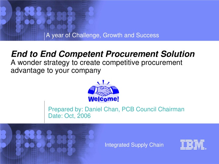 end to end competent procurement solution