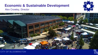 Economic &amp; Sustainable Development  Alex Crowley, Director  The Department Team  Brian Payne