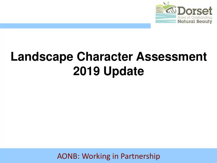 landscape character assessment