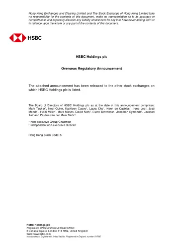 Hong Kong Exchanges and Clearing Limited and The Stock Exchange of Hong Kong Limited take  no