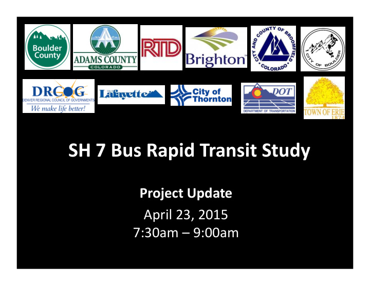 sh 7 bus rapid transit study
