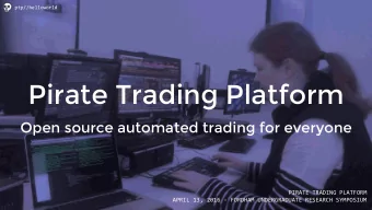 Pirate Trading Platform  Open source automated trading for everyone  PIRATE TRADING PLATFORM
