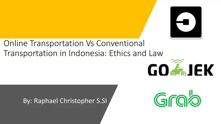 online transportation vs conventional transportation in
