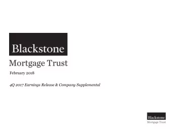 February 2018  4Q 2017 Earnings Release &amp; Company Supplemental  Forward-Looking Statements and