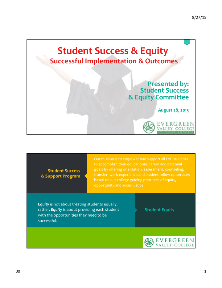 student success amp equity