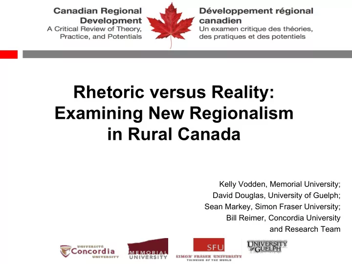 rhetoric versus reality examining new regionalism in