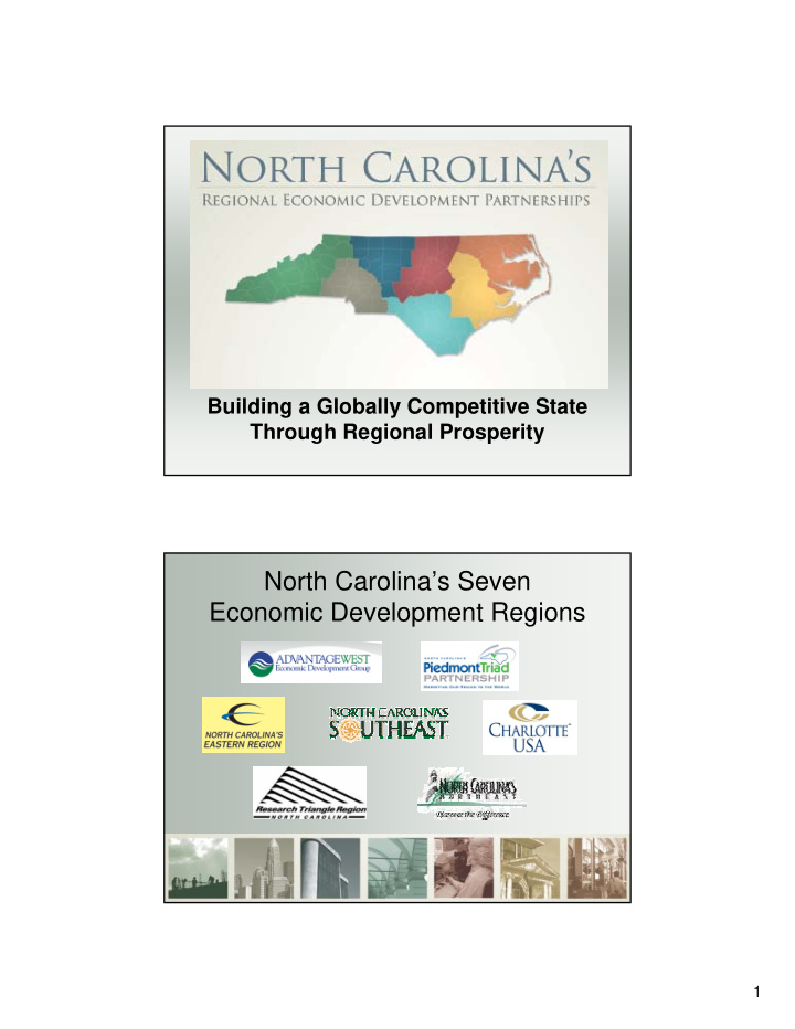 north carolina s seven economic development regions