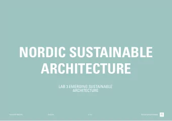 NORDIC SUSTAINABLE  ARCHITECTURE  LAB 3 EMERGING SUSTAINABLE  ARCHITECTURE  AAA BOARD MEETING