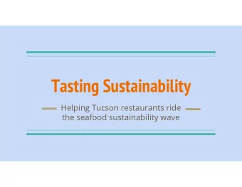 Tasting Sustainability  Helping Tucson restaurants ride  the seafood sustainability wave