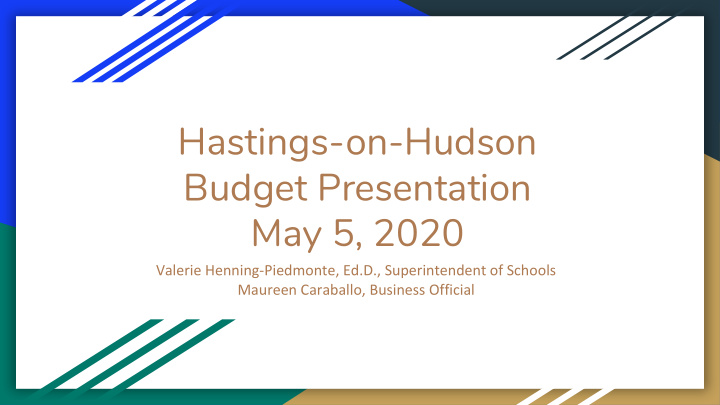 hastings on hudson budget presentation may 5 2020