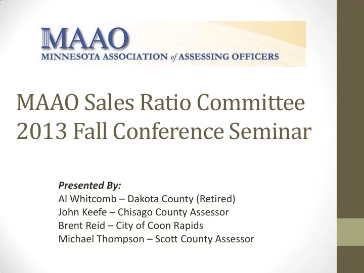2013 fall conference seminar