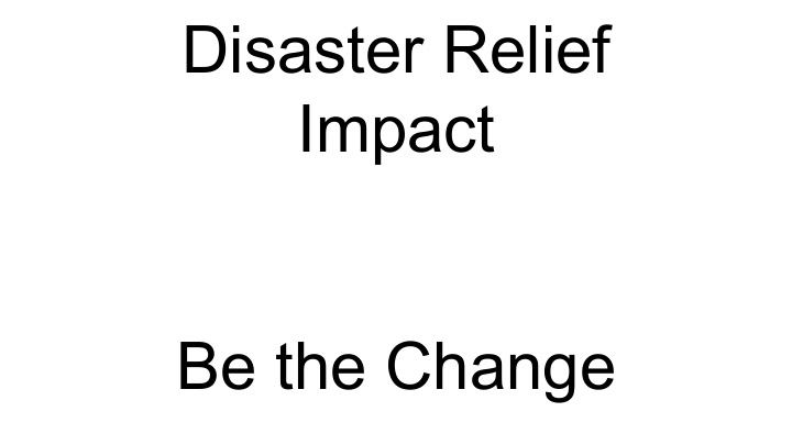 disaster relief impact be the change a crash course in