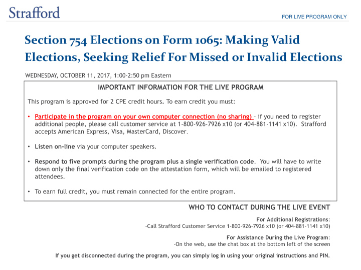 section 754 elections on form 1065 making valid elections