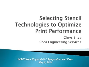 Chrys Shea  Shea Engineering Services IMAPS New England 41 st Symposium and Expo  May 6, 2014  PCB