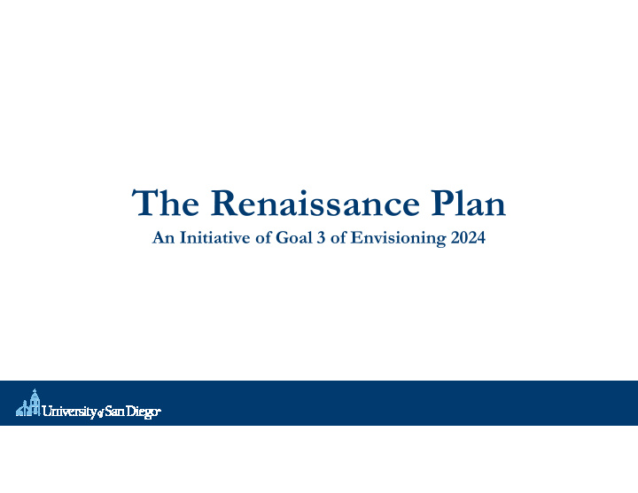 the renaissance plan