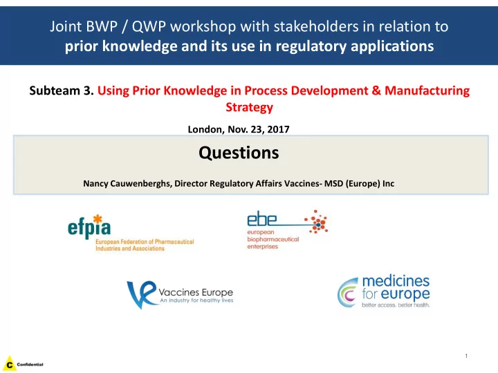 1 process development session part i 25 min regulators