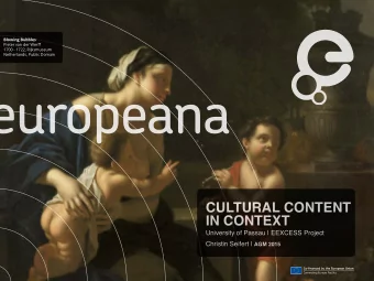 CULTURAL CONTENT  IN CONTEXT  University of Passau | EEXCESS Project Christin Seifert | AGM 2015