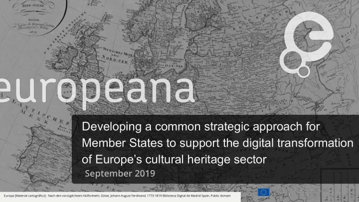 developing a common strategic approach for member states