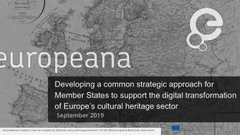 Developing a common strategic approach for  Member States to support the digital transformation  of