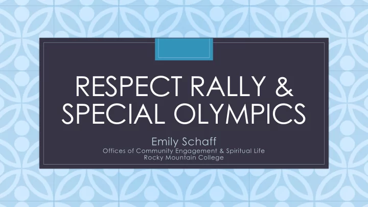 special olympics