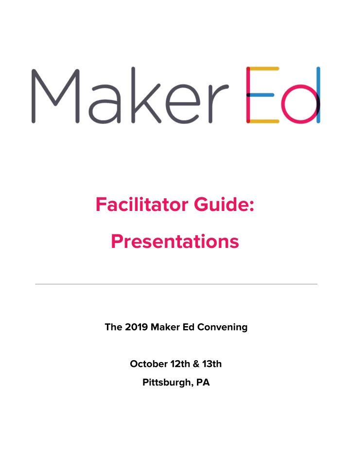 facilitator guide