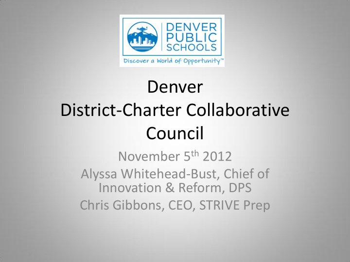 denver district charter collaborative council