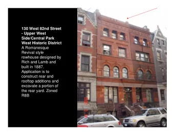 R8B  3 West 73rd Street - Upper West  Side/Central Park  West Historic  District A Beaux -Arts