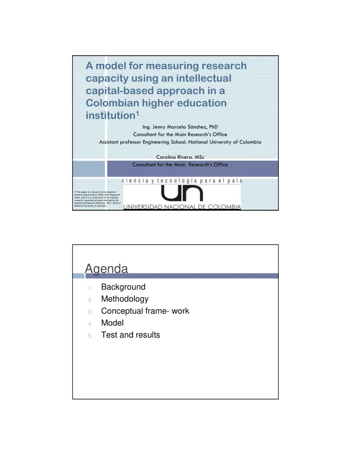 agenda