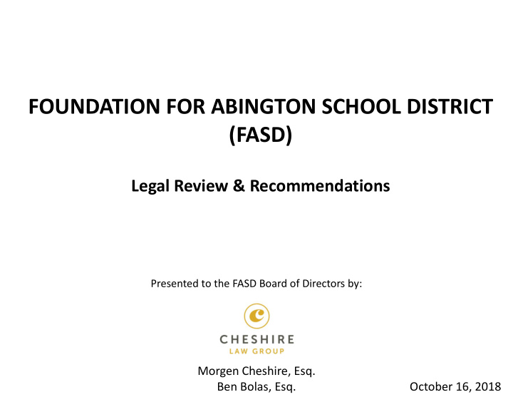 foundation for abington school district