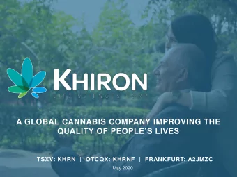 QUALITY OF PEOPLES LIVES  TSXV: KHRN  |  OTCQX: KHRNF  |  FRANKFURT: A2JMZC  May 2020  Legal