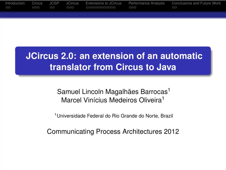 jcircus 2 0 an extension of an automatic translator from
