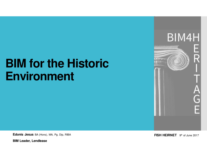 bim for the historic environment