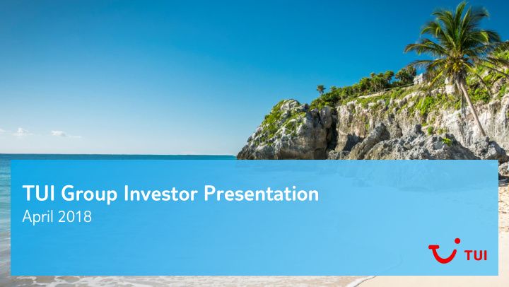 tui group investor presentation