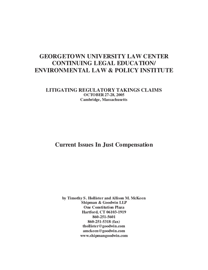 georgetown university law center continuing legal