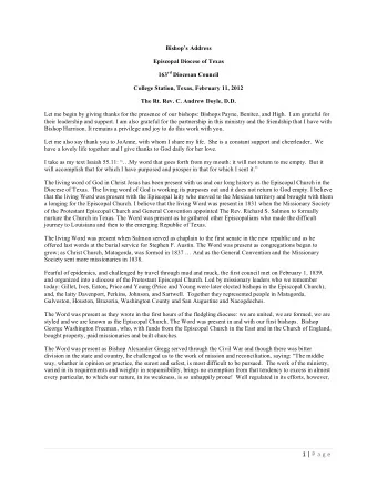 1  |  P a g e  and sincerely intent upon [the] legitimate work [of the mission of God]