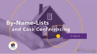 Overview  1. The vision and our connection to a national effort  2. Where do we start?  3. What is