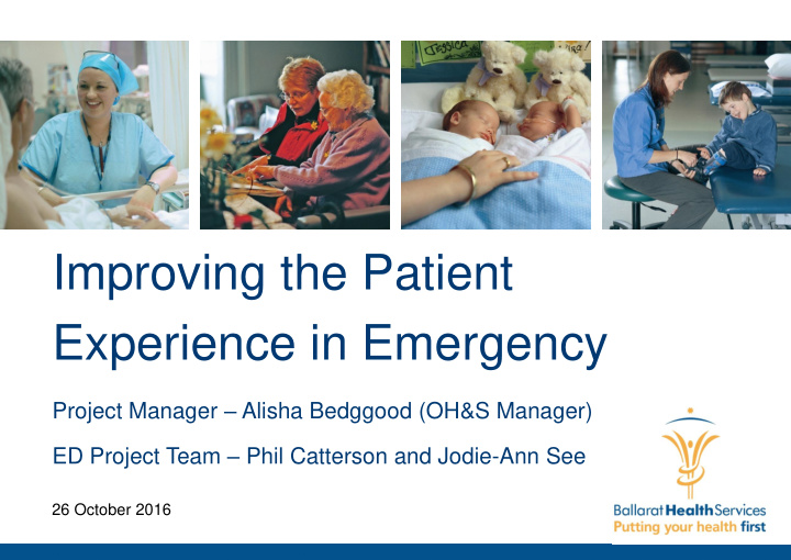 improving the patient experience in emergency