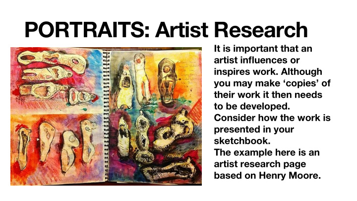 portraits artist research