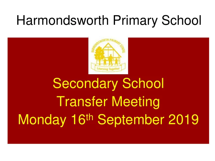 secondary school