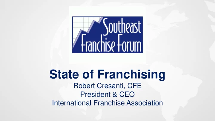 state of franchising