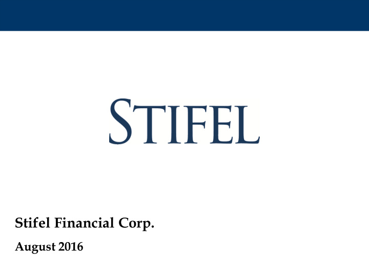 stifel financial corp