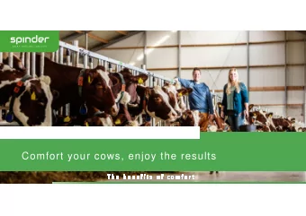 Comfort your cows, enjoy the results  New developments  Emission-poor floors general  -  Ammonia