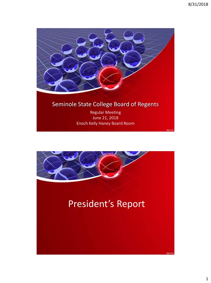 president s report