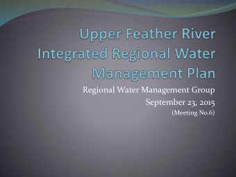 Regional Water Management Group  September 23, 2015  (Meeting No.6)  Agenda Item No. 1  Project