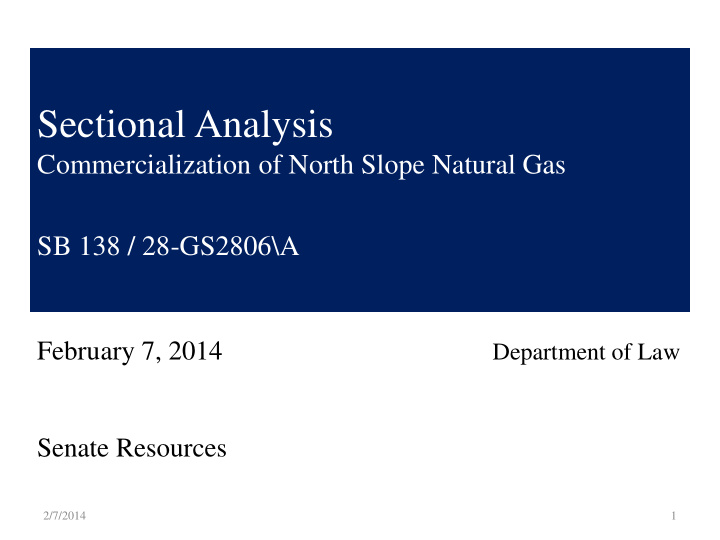 sectional analysis