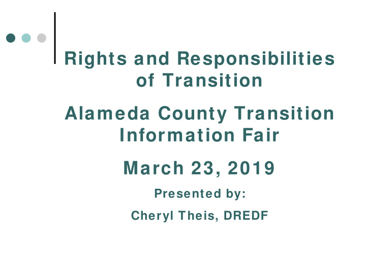 rights and responsibilities of transition alameda county
